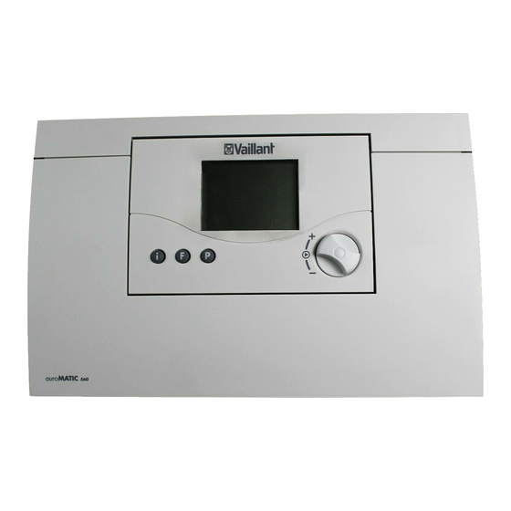 Vaillant auroMATIC 560 Operating And Installation Manual