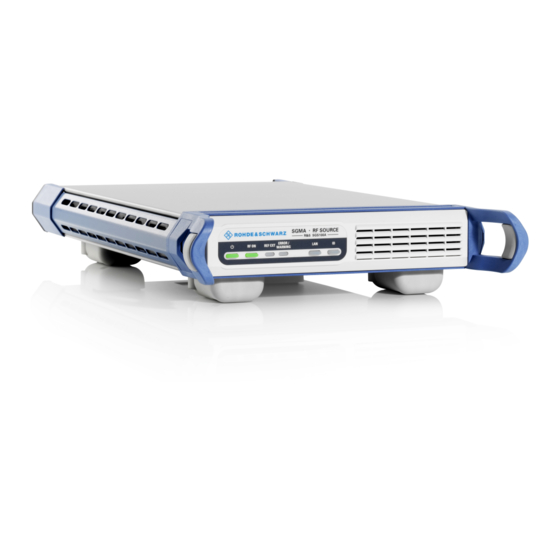 Rohde & Schwarz SGS100A Manual