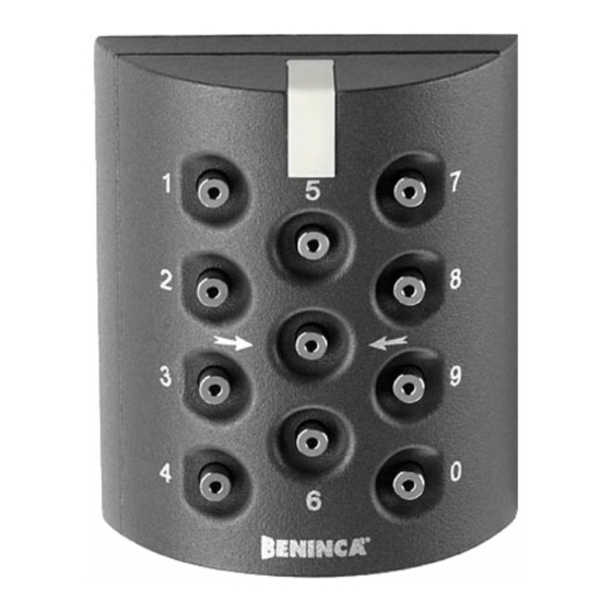 Beninca BE-PLAY Manual