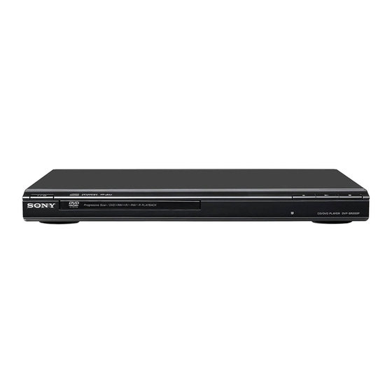 Sony DVP-SR200P Specification Sheet