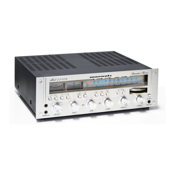 Marantz 2252B Handbook Of Instructions