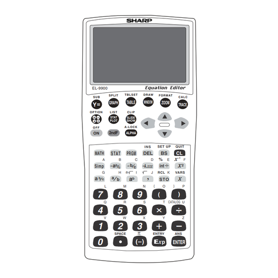 Sharp EL-9900 Manual