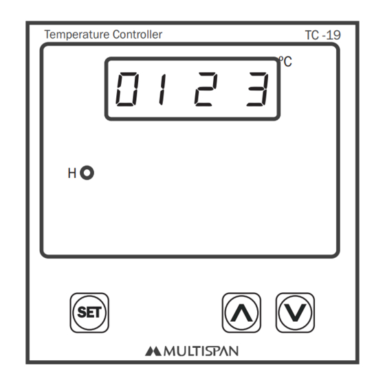 MULTISPAN TC-19 Operating Manual