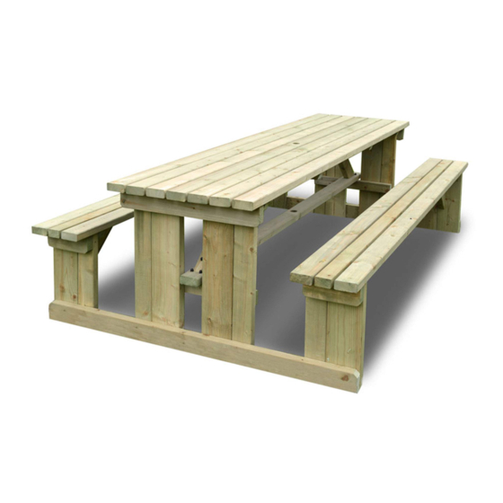 Rutland County Tinwell picnic bench Assembly Instructions Manual