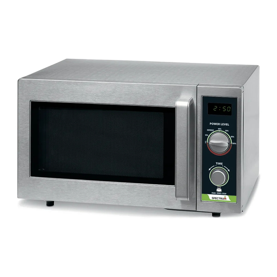 Winco SPECTRUM EMW-1000SD Microwave Oven Manuals