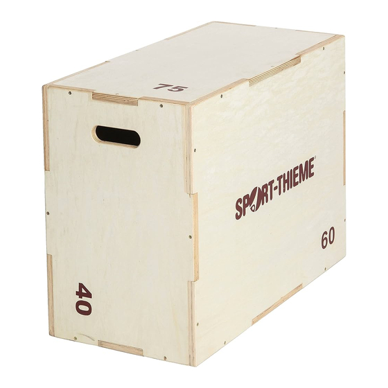 Sport-thieme Plyo Box Assembly Instructions