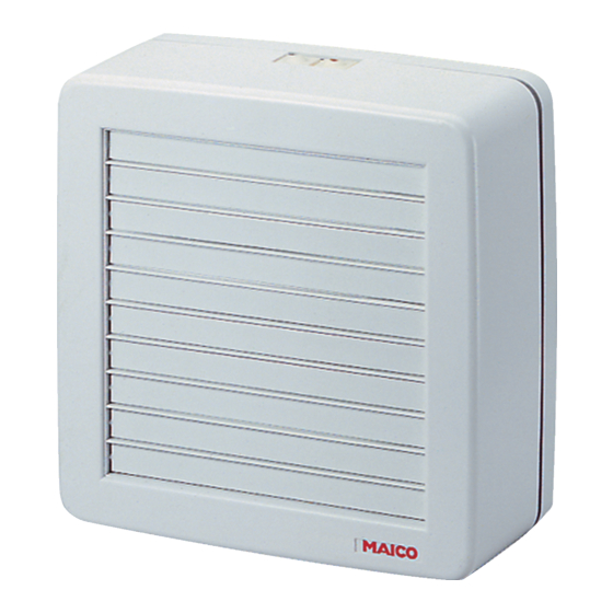 Maico EVR 31 Mounting And Operating Instructions