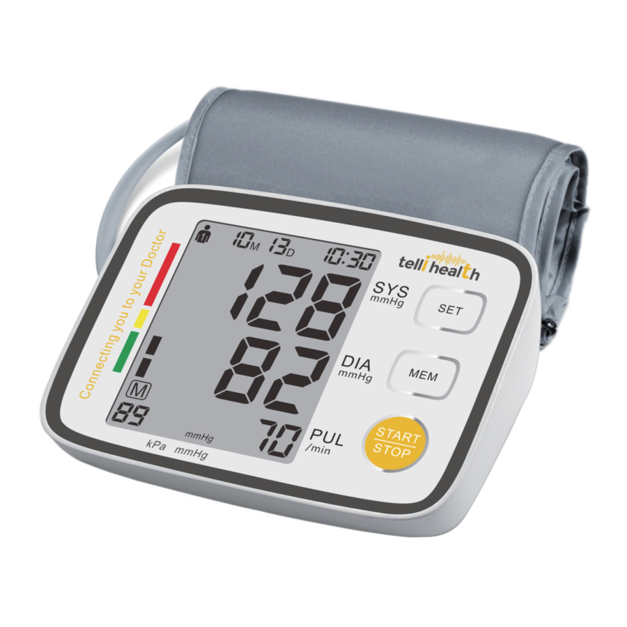 Telli Health U807 - Arm Blood Pressure Monitor Manual