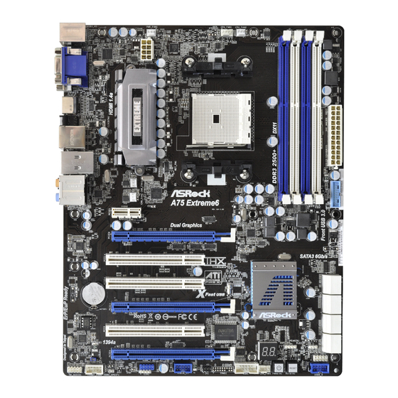 ASROCK A75 Extreme6 Quick Installation Manual