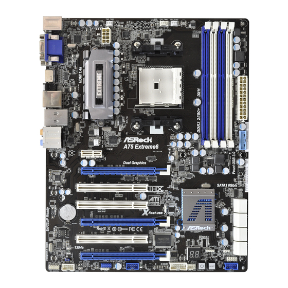 ASROCK A75 Extreme6 User Manual