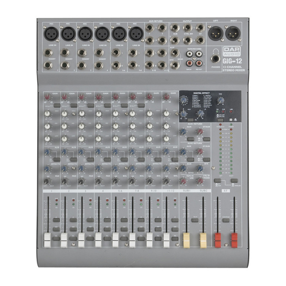 DAPAudio GIG-12 Product Manual