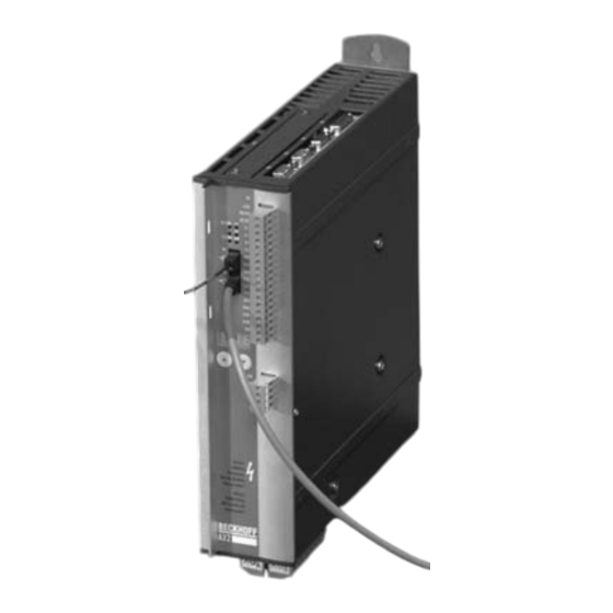 Beckhoff AX2000 Assembly, Installation, Setup