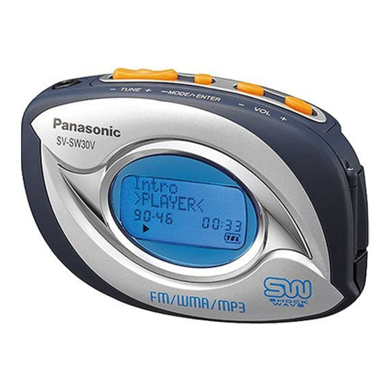 Panasonic SV-SW30V Operating Instructions