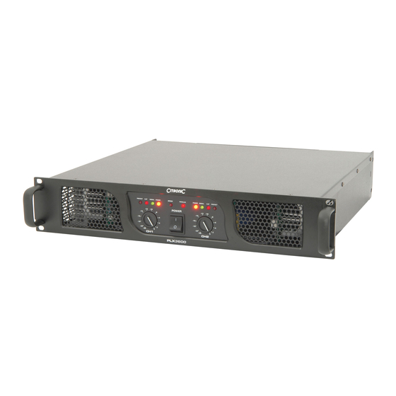 Citronic PLX SERIES User Manual