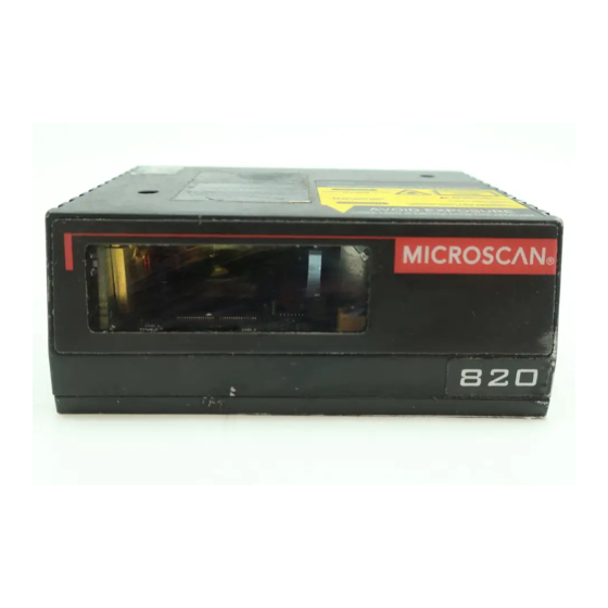 Microscan MS-820 User Manual
