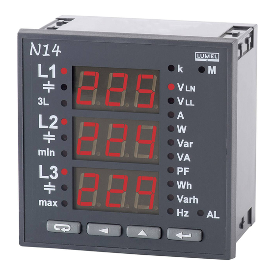 Lumel N14 User Manual & Quick Start