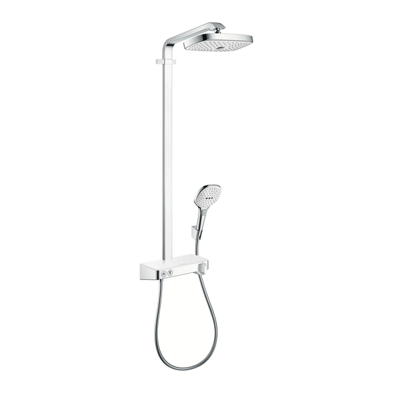 Hans Grohe Raindance Select 2jet Showerpipe Series Installation/User Instructions/Warranty