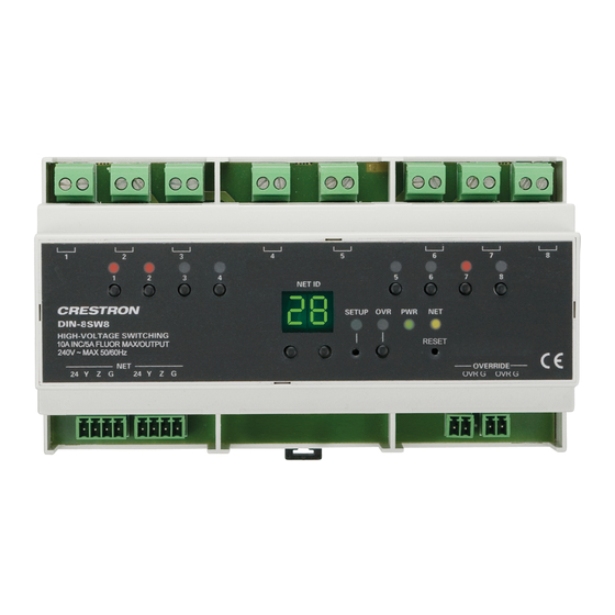 Crestron DIN-8SW8 Operations & Installation Manual