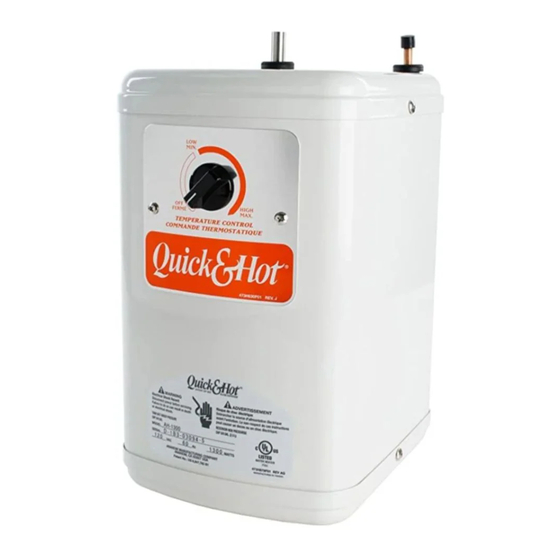 Waste King Quick&Hot Hot Water Dispenser Specifications