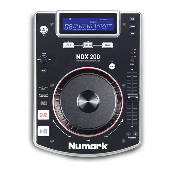 Numark NDX 200 Quick Start Manual