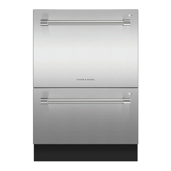 Fisher & Paykel DOUBLE DISHDRAWER DD24DDFT Installation Manual