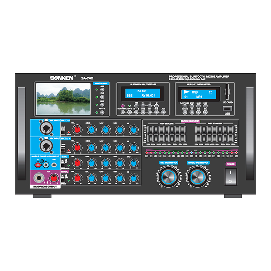 Sonken SA-760 User Booklet