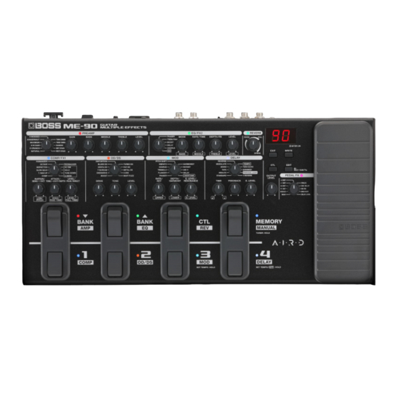 Boss ME Series Quick Start Manual