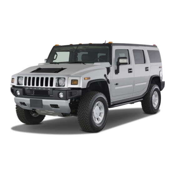 Hummer H2 2009 Getting To Know Manual