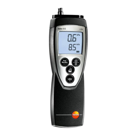 TESTO 512 Instruction Manual