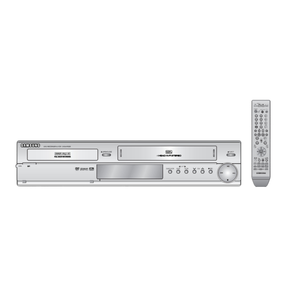 Samsung DVD-VR329 DVD Recorder/VCR Combo Manuals