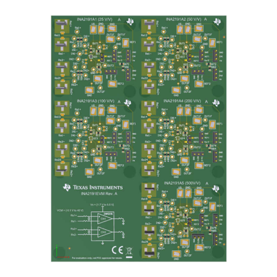 Texas Instruments INA2191EVM User Manual