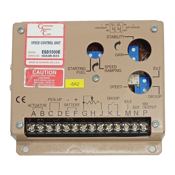 Governors America ESD5500E Series Manual