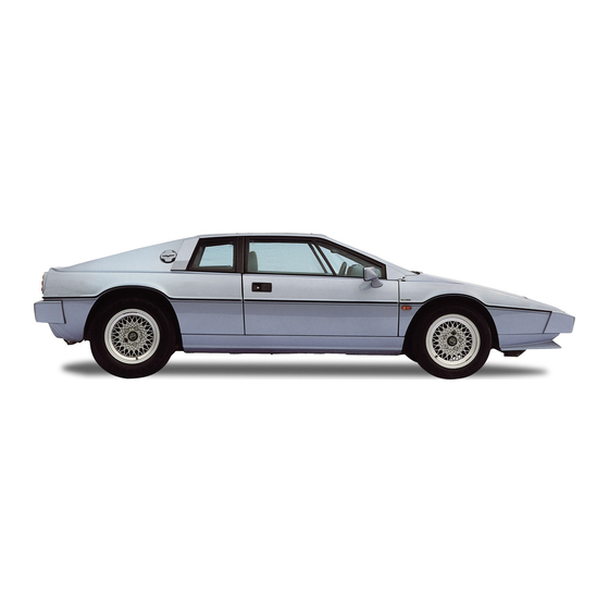 Lotus 1981 ESPRIT S3 Service Manual