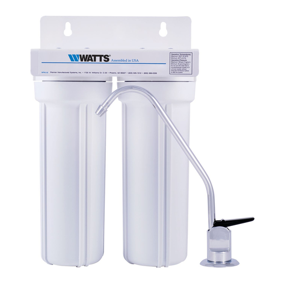 Watts PWDWLCV2 Pure Water Installation, Operation And Maintenance Manual