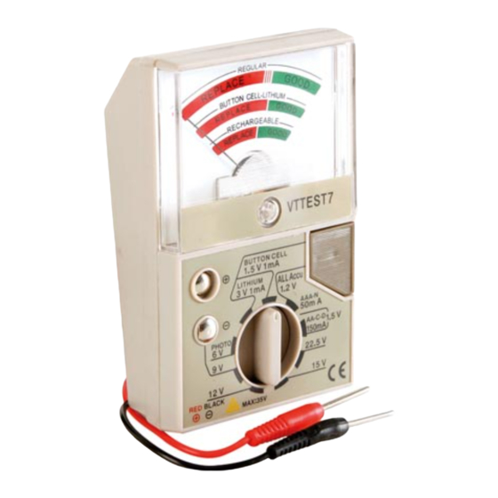 Velleman VTTEST7 Manual