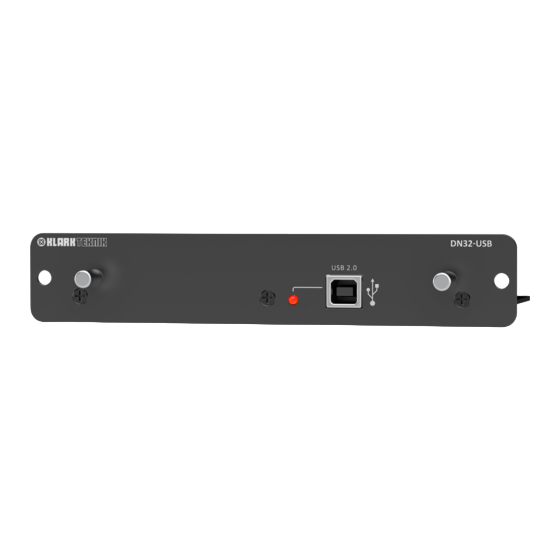 Klark Teknik DN32-USB Update Manual