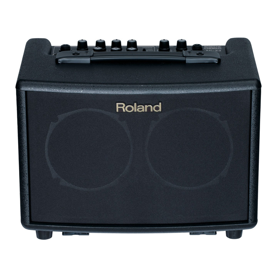 Roland AC-33 - Acoustic Chorus Guitar Amplifier Manual