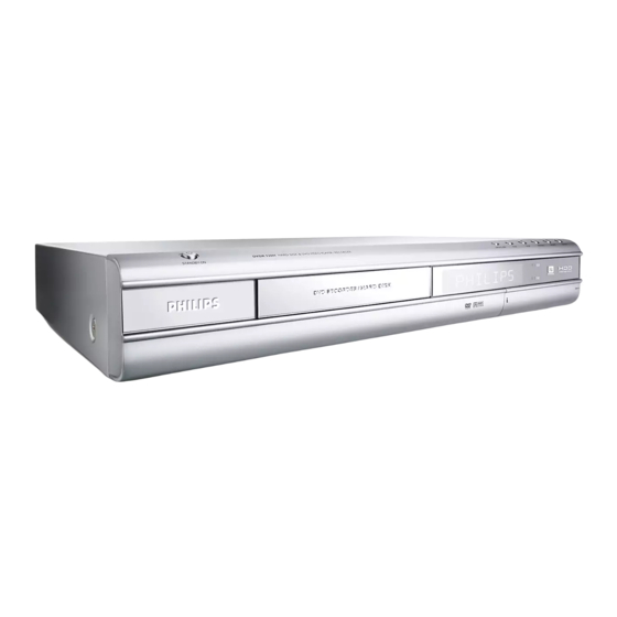 Philips DVDR520H Specifications