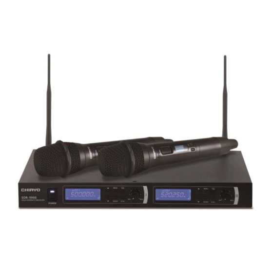 Chiayo SDR-5900 Operation Manual
