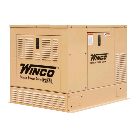 Winco PSS8B2W/F Installation & Operator's Manual