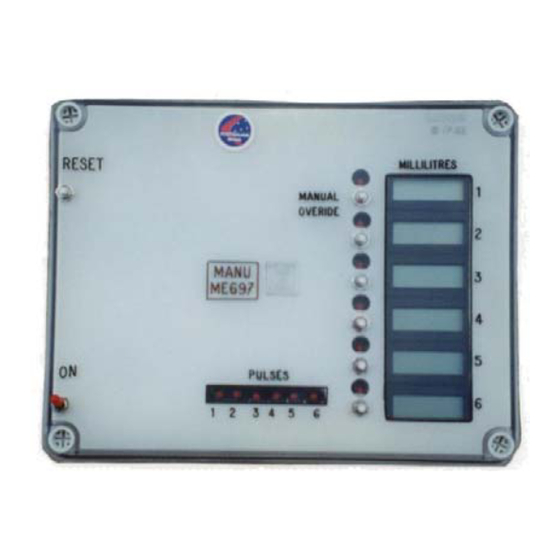 MANU ELECTRONICS ManuFlo ME697 Manual
