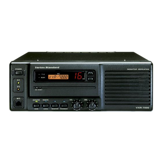 Vertex Standard VXR-7000 Operating Manual