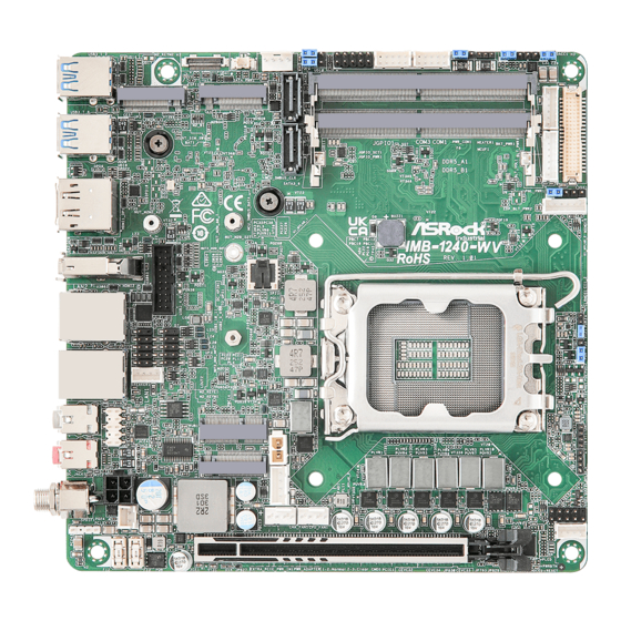 ASRock Industrial IMB-1240-WV Settings Manual