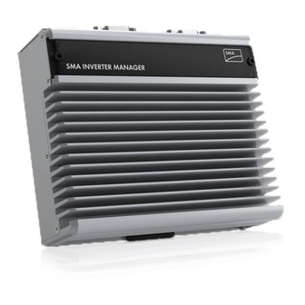 SMA INVERTER MANAGER Installation Manual