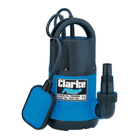 Clarke CSE400A Operation & Maintenance Instructions Manual
