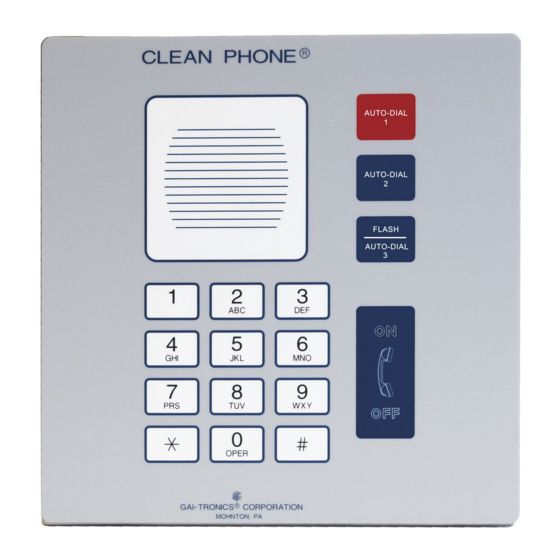 Hubbell GAI-Tronics Clean Phone 1193 Manuals