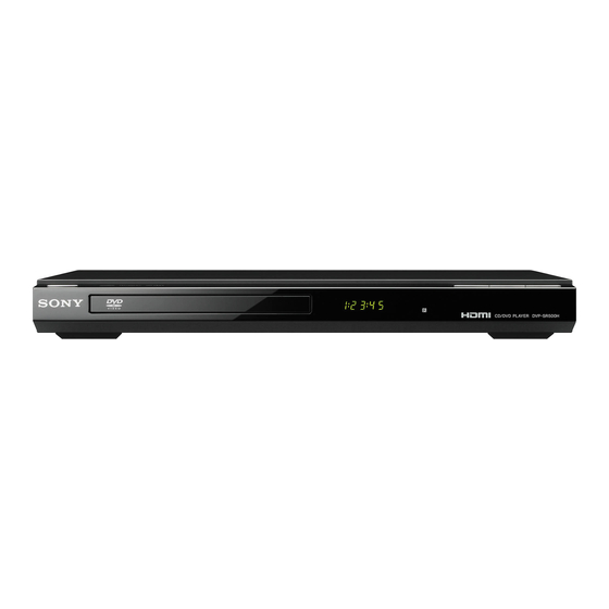 Sony DVP-SR500H Specifications