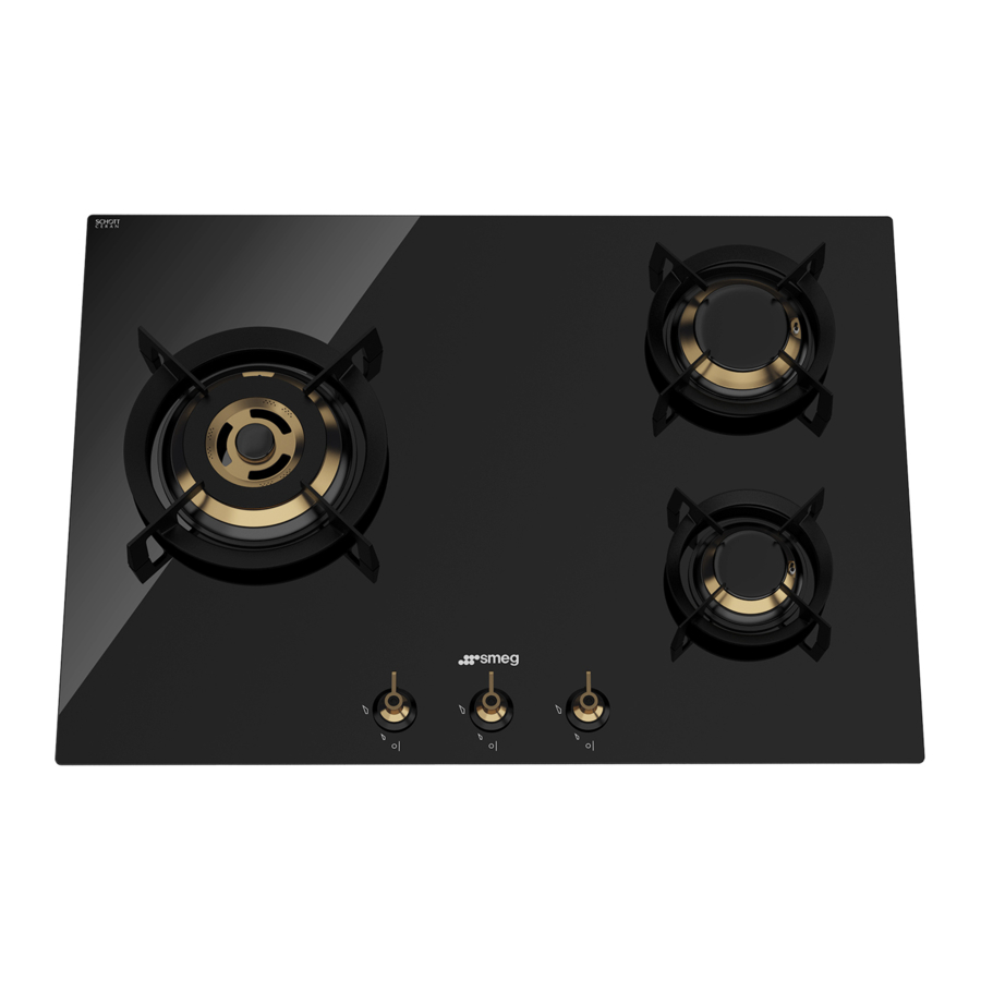 Smeg PC31GNO, PC32GNO, PC73GNO - 30cm/70cm Gas Hob Manual