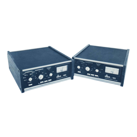 dbx 160 Instruction Manual