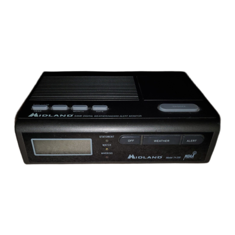 Midland 74-200 - Digital Weather Receiver Manual